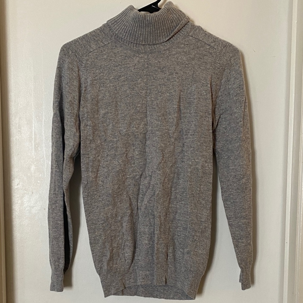 Gray Turtleneck Sweater